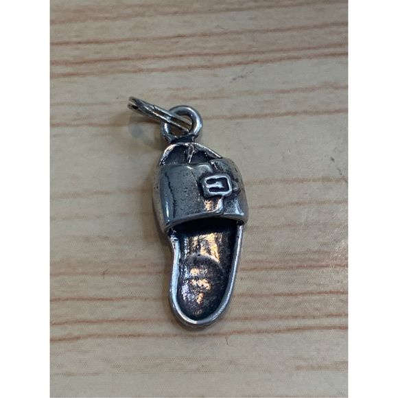 .925 Sandal Sterling Silver Jewelry Charm #beach